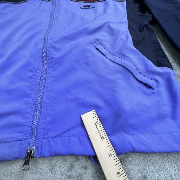 New Balance Womens Medium Purple USA Lightweight Jacket Full Zip Windbreaker Y2K - Picture 9 of 16
